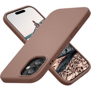 Cordking for iPhone 17 Case, Silicone Ultra Slim Shockproof Protective Phone Case with [Soft Anti-Scratch Microfiber Lining], 6.3 inch, Light Brown