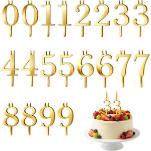 20PCS Number Candle Holders, Candle Number Holder Set, Gold Candle Stands for Birthday Celebrations, Wedding Decorations, and Special Events, Perfect Addition to Your Home Decor Collection