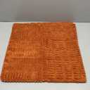 Fall Throw Pillow Covers 18x18 Inch, Set of 2 Burnt Orange Soft Corduroy Boho Textured Pillow Cases Farmhouse Decorative Cushion Covers for Halloween Couch Patio Living Room Sofa, Rust