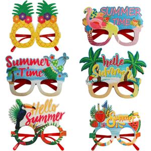 2 x 6Pcs Hawaii Luau Party Glasses Hawaiian Glasses Beach Party Decoration Summer Party Favors