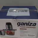 GANIZA Food Processors, Electric Food Chopper with Meat Grinder & Vegetable Chopper - 2 Bowls (8 Cup+8 Cup) with Powerful 450W Copper Motor - Includes 2 Sets of Bi-Level Blades for Fruits/Meat/Nuts (Black)