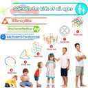 Ggiibro Straw Constructor Toys 600Pcs STEM Building Toy Interlocking Plastic Engineering Thin Tube Blocks Educational Kit for 3 4 5 6 7years Kids Boys and Girls Gift Preschool Toy with Storage Box (A01 600pcs Rainbow)