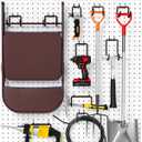 INCLY 24 Pack Heavy Duty Pegboard Hooks, 1/4" Pegboard Drill Holder Tool Utility Hooks, Peg Board Tool Hangers Accessories for Hanging Power Tools, Drill, Hammer, Workbench, Garage