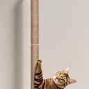 SVD.PET Cat Scratching Post Wall Mounted, 37.5" Tall Jute Cat Scratcher for Wall with Hanging Toys for Large Cats Indoor Cat Wall Furniture