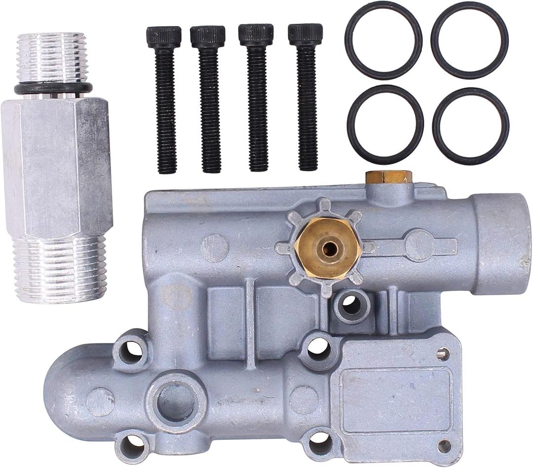 ApplianPar Pressure Washer Pump Unloader Manifold Kit for Briggs Stratton 020228 16031 Pressure Washer EXWGV1721 Replaces 190627GS 190574GS