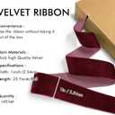 Burgundy Velvet Ribbon 1'' 25 Yards for Christmas Tree, Gift Wrapping, Flower Bouquet, Wreath Decorations, Bow Making