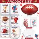 24 Set Valentine s Day Gifts for Kids Cards with Squeeze Footballs, Sports Themed Valentines Day Gifts Classroom Exchange for Valentines Party Favors School Prizes Birthday Party Supplies