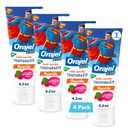 Orajel Kids Anti-Cavity Toothpaste, Natural Watermelon Flavor, 4.2 Oz Tube, 4-Pack