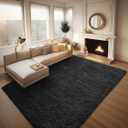 Ophanie 8x10 Black Area Rugs for Living Room, Large Shag Bedroom Carpet, Big Indoor Thick Soft Shaggy Nursery Rug, Fluffy Carpets for Boy and Girls Room Dorm Home Decor Aesthetic