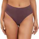 4 x No Show High Rise Bikini Panties Women's Seamless Hi Cut Underwear Pack (S)