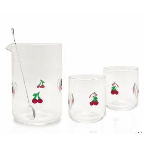 Silver One International Daisy Mixing Glass Coctail Set