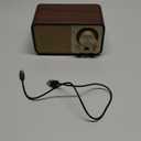 Tendak FM Radio with Best Reception, Portable Transistor Radio with 5W Speaker, Rechargeable Vintage Radios for Home Outdoor, Support TF Card Play, USB MP3 Player, AUX, Bass Mode