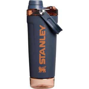 STANLEY Vitalize Shaker Bottle 20 oz | Leakproof Insulated Stainless Steel Shaker Cup | Base Storage and Twist On Fast Flow Lid | Protein Shakes and Pre Workout Powder | BPA-Free | Twilight