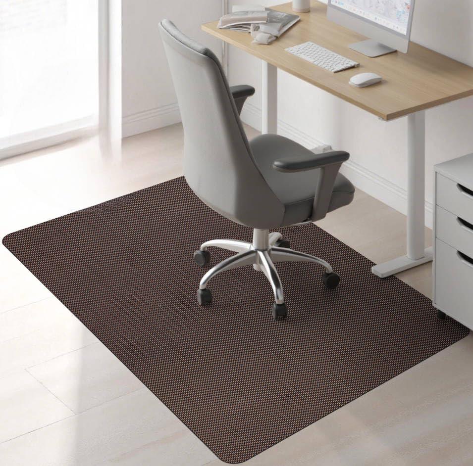 Sycoodeal Chair Mat, 40" x 48" Office Chair Mat for Hardwood and Tile Floor, Heavy Duty Floor Protector for Rolling Chairs, Non-Slip,Computer Mat for Home Office(Brown)
