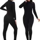 OMGear Wetsuit Men Women 3mm Neoprene Full Body UV Protection One Piece Long Sleeves Scuba Diving Suits Back Zipper Swimsuit for Scuba Diving Surf Snorkeling Swimming (Medium)