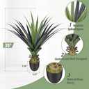 3ft Artificial Spiked Agave Plant, 36" Faux Agave Plants Indoor Small Floor Plant Perfect for Front Porch, Patio, Indoor Home, Office Decor 1pcs