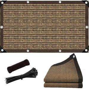Sun Shade Screens for Outdoor Patio,6.5 x 8 FT Pergola Shade Cover Canopy with Grommets, Patio Privacy Screen Shade Cloth for Garden,Mocha 90%