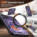 WYUIC Designed for iPhone 11 Magnetic Case, Compatible with Magsafe, 10ft Drop Test Hard Rugged, 360 Rotating Ring Kickstand Heavy Duty Shockproof Protection Phone Case iPhone 11 Cover, Purple