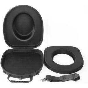 TEQIN Travel Hat Carrier Case Cowboy Hat Box,Hard Cap Storage Organizer with Carrying Handle & Adjustable Shoulder Strap for Cowboy, Panama,Tweed Hats (black)