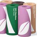 100% Bamboo Paper Towels, 6 Rolls, 2 ply, FSC Certified, 150 Sheets, 900 Count, Plastic-Free, Multicolor