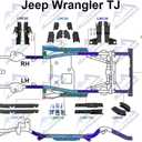 Mountainpeak Center Skid Plate Frame Rust Repair Fit for 2003-2006 Jeep Wrangler TJ