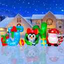 SEASONBLOW 8 Ft Long Christmas Inflatable Joy Sign Outdoor Decorations, Lighted Blow Up Yard Decoration Xmas Joy with Penguin and Gnome for Yard Lawn Garden Home Party Indoor Outdoor Holiday Decor