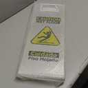 2 Pack Wet Floor Sign, 24 Inch Standard Stainless Steel Caution Wet Floor Sign, Double Sided Bilingual Caution Sign for Business, Hotel, Restaurant, Silver