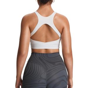 Aoxjox Women's Workout Sports Bras High Impact Fitness Backless Padded Training Gym Khloe Bra Yoga Crop Tank Top (White, Small)