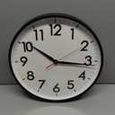 AKCISOT 16 Inch Wall Clock Large Silent Non-Ticking Wall Clocks Battery Operated - Analog Classic Clock Decorative for Living Room, Office, Home, School(Black)