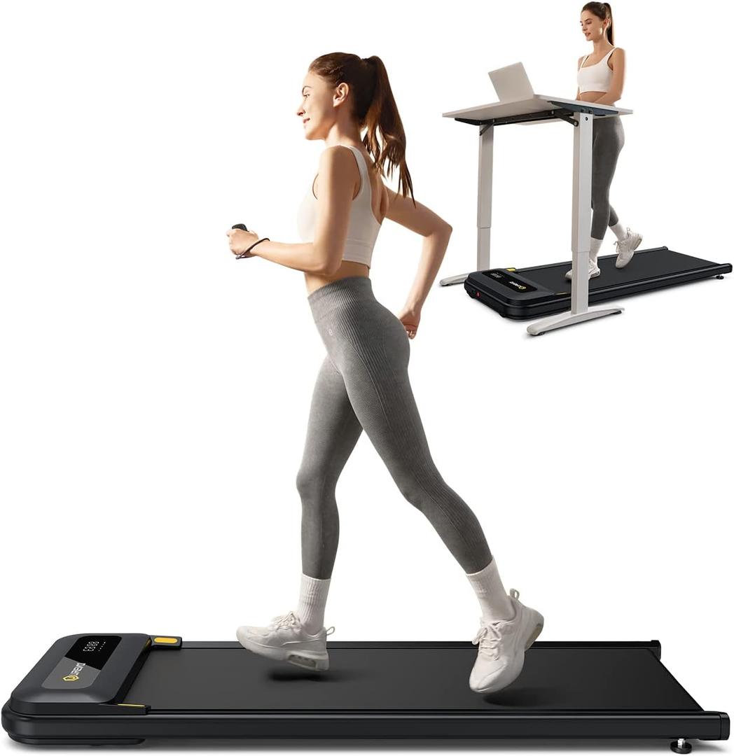 UREVO Under Desk Treadmill, Walking Pad Treadmill with Large Running Area, 2.25HP Treadmills for Home, Desk Treadmill for Office Under Desk with 265lbs Weight Capacity