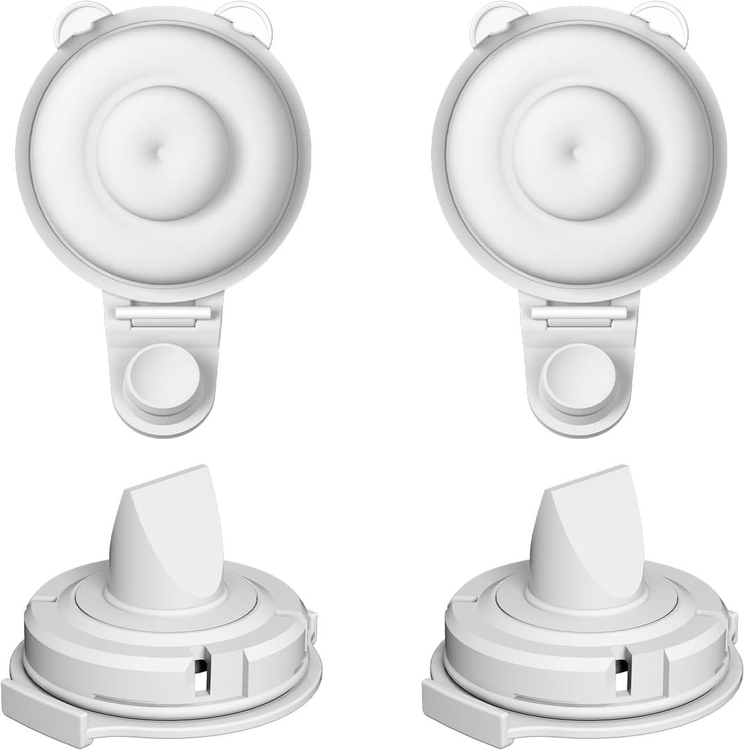 2pcs Duckbill Valves and 2pcs Diaphragms for Momcozy Upgraded Mobile Flow M9 Breast Pump, BPA Free, The Same As OEM, Replace for Momcozy Upgraded M9 Replacement Parts, Not Original Parts, 4pcs Gray
