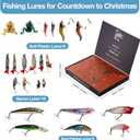 Fishing Advent Calendar 2025  24 Days Christmas Countdown with Fishing Lures Set, Bass Trout Tackle Kit for Men, Xmas Surprise Gift for Fishermen