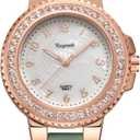 Ladies Watch Crystal Rhinestone Bezel Female Bling Casual Dress Waterproof Nurse Women's Wrist Watches,Analog Quartz