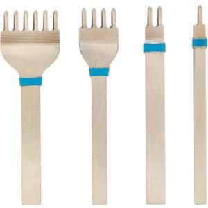 Weaver Leather Supply Diamond Leather Stitching Chisel Set, Precise 5mm Hole Punch, Color-Coded Hole Punch Set for Hand Sewing and Saddle Stitching