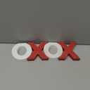 Valentines Day XOXO Wooden Table Decor Set, Rustic Valentines Day Home Decorations, Freestanding XOXO Sign for Tiered Tray, Mantel, Shelf, Table, Farmhouse Valentines Decor (red white)