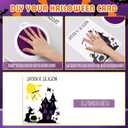 32 Pcs Halloween Craft Kit DIY Handprint Card with 3 Pcs Ink Pads Make Your Own Halloween Greeting Cards Unique Party Gifts for DIY Art Craft Activity Supplies