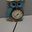 MUMTOP Outdoor Thermometer, 42 Inch Metal Owl Garden Stake Outside Wall Thermometer for Patio, Yard and Garden