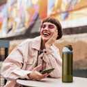 3 x yoelike Grid Silicone Boot for Owala Water Bottle, Anti-Slip Protective Sleeve for FreeSip/Twist/Flip, Bottom Bumper Cover for Watter Bottle Accessories (24 Ounces, Dark Green)