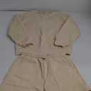 ANRABESS Women 2 Piece Outfits Sweat Shorts Sets 2025 Oversized Casual Lounge Matching Set Sweatsuit Tracksuit Clothes (Small, Deep Khaki)