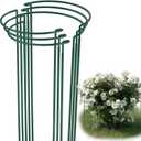Tioncy 6 Pcs 60" H x 19.69" W Plant Support Stakes Cages for Garden, Metal Half Round Plants Tension Rods for Indoor Outdoor Large Tall Flower Vegetables Tomato Peony Rose Support