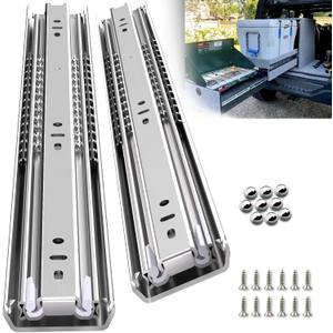 SLIDEWAY Heavy Duty Drawer Slides 1 Pair 12 14 16 18 20 22 24 32 40 Inch 150 Lbs Full Extension Ball Bearing Sliding Rails Cabinet Runners Tracks Tool Box Glides-28