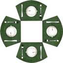 Wedge Placemats,Set of 4 Vinyl Placemats for Round Tables Woven Non-Slip Heat-Resistant Easy to Clean Wipeable Washable Dinner Table MatsSeaweed Green