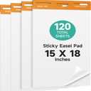 30 Sheets/Pad 15 x 18 Inches Large Self Stick Flip Chart Paper, 3 Pads/Pack