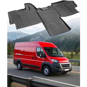 Car Floor Mat for Dodge Ram Promaster: Custom Fit TPE All Weather Accessories for 2018 2019 2020 2021 2022 2023 2024 2025 2026 Van 1500 2500 3500(Not Fit for EV & Ram Promaster City)