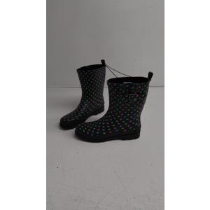 GOGO Classic Black Rainbow Polka Dot Rain/Snow Boots Women Size 11