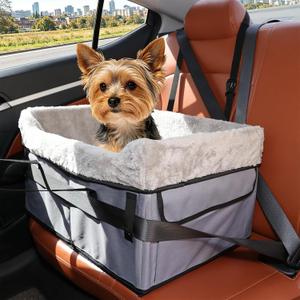 Dog Car Booster Seat for Medium/Small Dogs, Foldable Dog Bed for Car