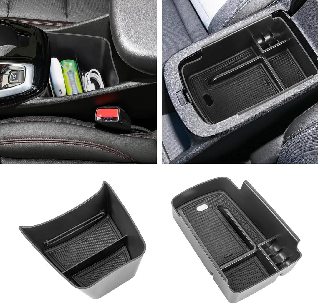 Center Console Organizer Compatible with 2024 2025 2026 Chevy Trax Armrest Storage Box and Center Console Middle Storage Tray Insert Secondary Interior Accessories