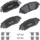 Bendix Premium SBC2076 Ceramic Front Brake Pads for Select Models Lexus ES250, ES300h, ES350, UX200, UX250h, Toyota Avalon, Camry, C-HR, Corolla Cross,RAV4, Venza
