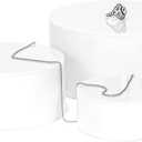 Red Co. Set of 3 Sizes (6", 5", 4") Acrylic Round Cylinder Display Nesting Riser Stands with Hollow Bottoms, Glossy White