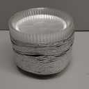 JAPCHET 40 Pack 8 Inch Round Aluminum Foil Pans with Plastic Dome Lids, Disposable Aluminum Foil Tin Pie Pans Round Foil Cake Pan for Roasting, Baking, Meal Prep, Reheating, 1000ml